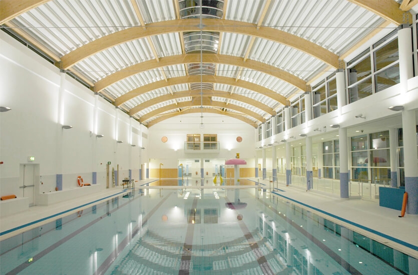 Swimming Pool Lighting with Uplighters