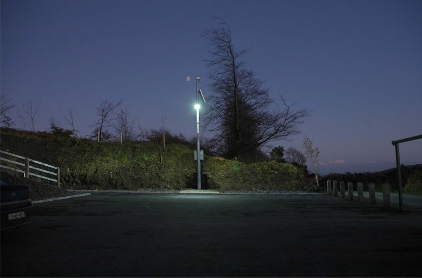 Solar Lighting in Remote Car park Solar Lighting in Remote Car park