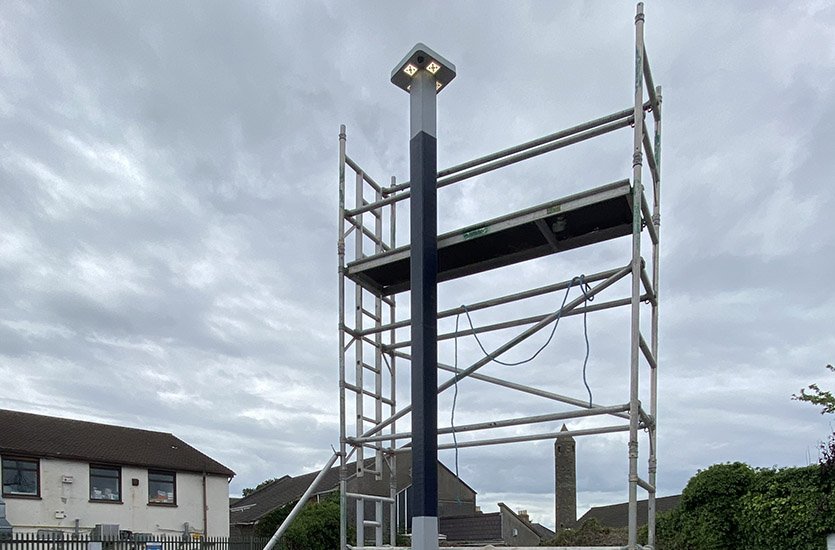 Installation of Solar Area Light Installation of Solar Area Light