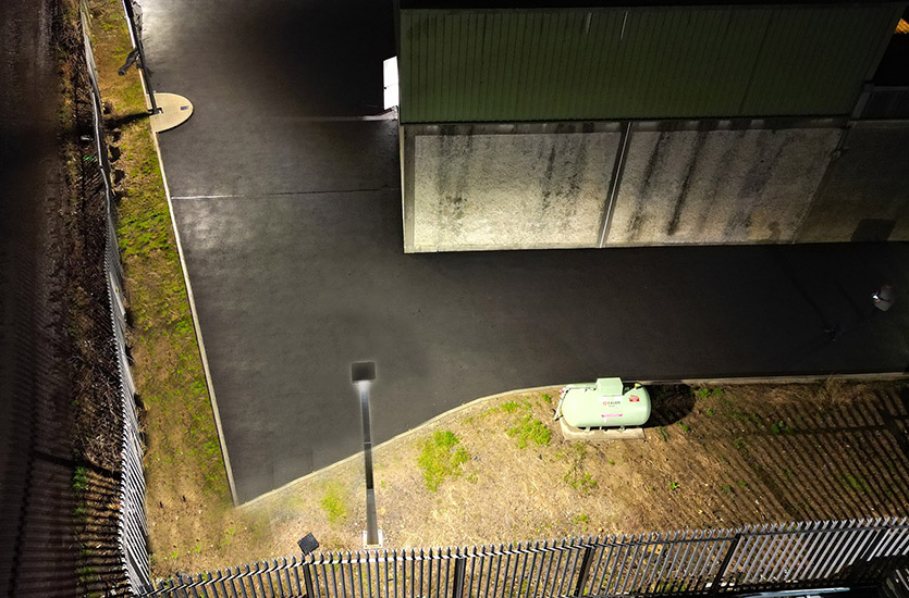 Aerial View of Solar Lighting