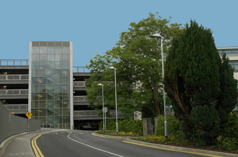 Streetlights outside CarPark Building