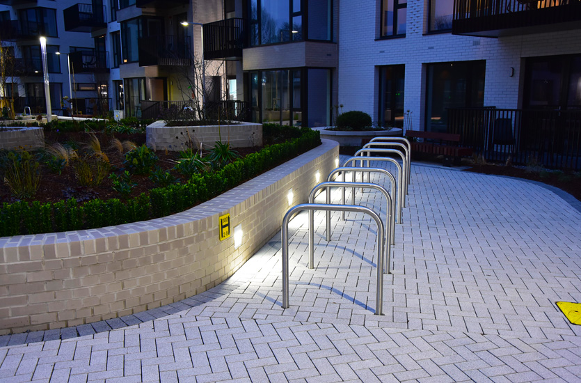 Bicycle stand lighting