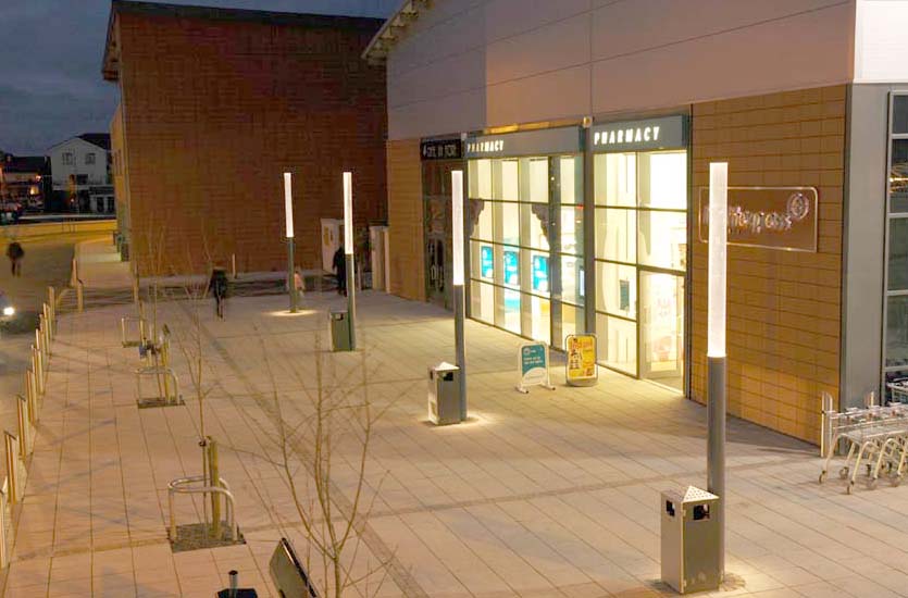 Lighting Wands outside Store