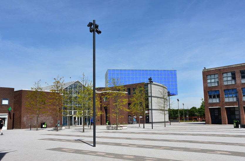 Floodlight on Pole - DCU Constant Diameter Column