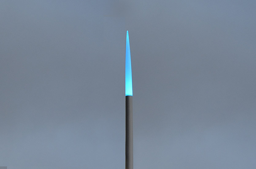 Illuminated Pole Top at Night Illuminated Pole Top at Night