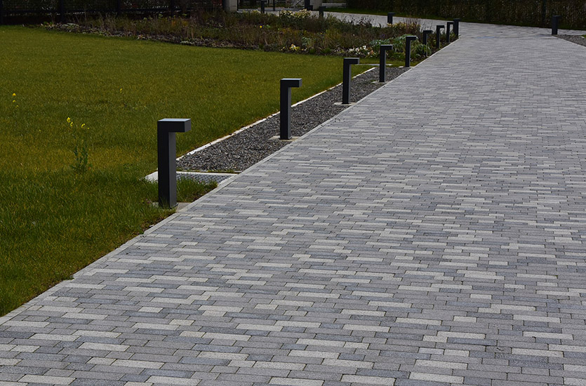LED Bollard on Pathway