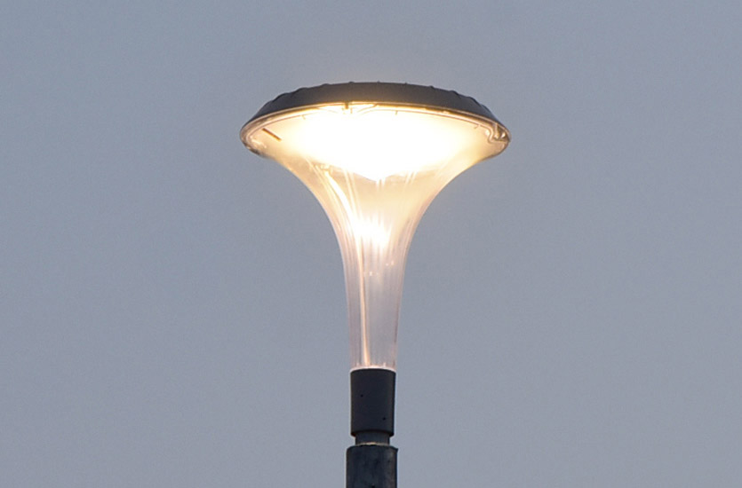Pole top Light at Night