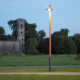 Wooden Lighting Pole in Park