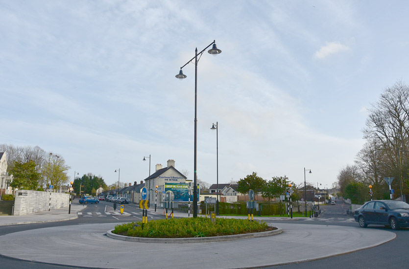 Traditional Lights on a Traffic Roundabout