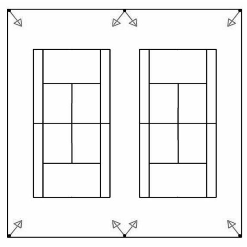 Twin Tennis Court-Corner Lit